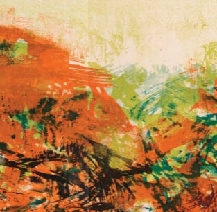Zao Wou Ki Postcard, 'Untitled' 1977, swatch